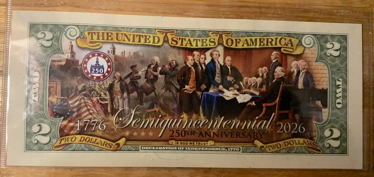 Semiquincentennial-250th-Anniversary-Colorized-2-Dollar-Bill